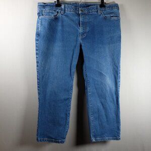 LL Bean Jeans Men's Comfort Waist 40x24 Straight Leg Medium Wash Blue Denim